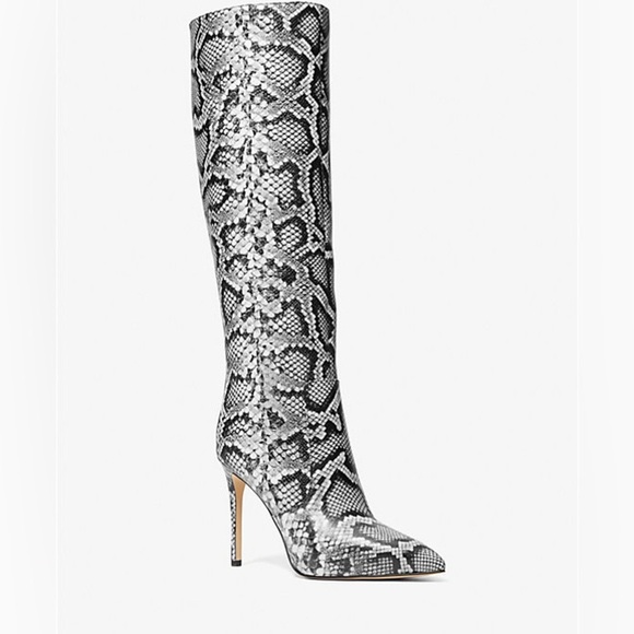 Michael KorsRue Snake Embossed Leather Knee Boot